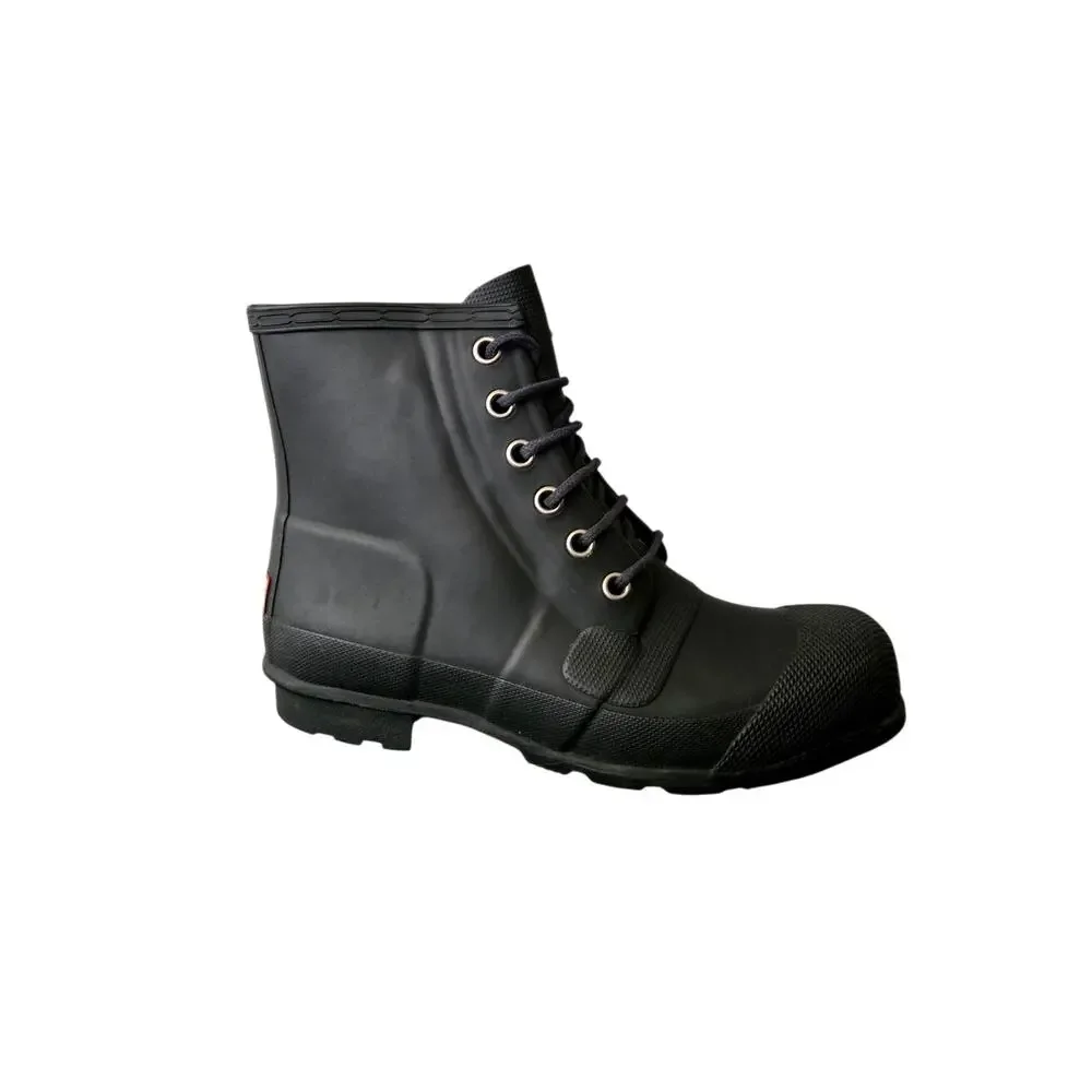Gorpcore Hunter Original Rubber Lace Up Rain Boots Men's Size 9 Black Outdoors
